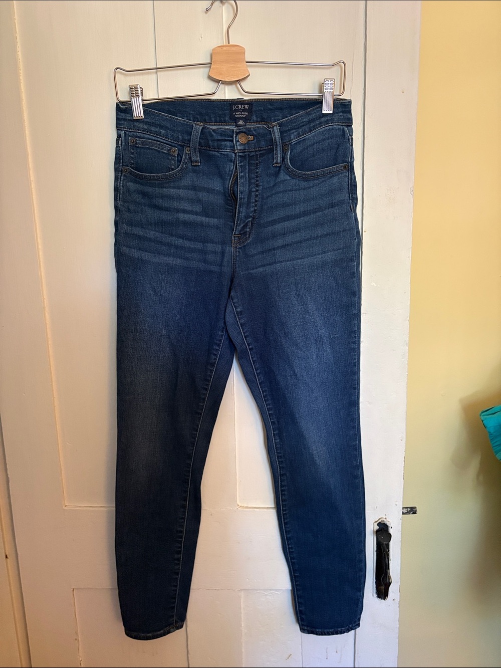 J. Crew Mid-Rise Skinny Jeans in Dark Indigo
